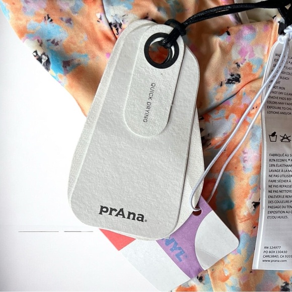 🌻NEW w.tags prAna Small Sugar Shore Impressions Top + Black Upswell Bottom Set - Picture 13 of 15